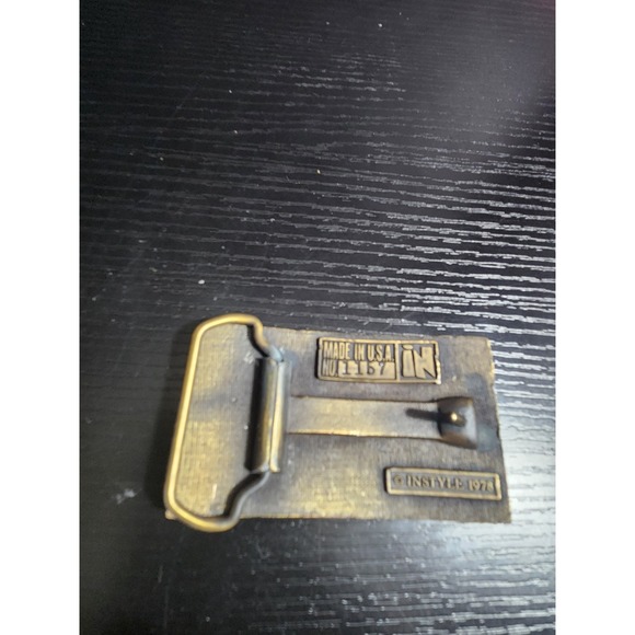 Vintage InStyle 1978 Brass Eagle Belt Buckle Made in USA No 1157 - Picture 4 of 7
